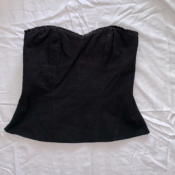 White House Black Market Tops - NWT White House Black Market Black Flirty Corset. Price 🦋FRIM🦋